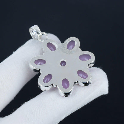 Pink Chalcedony Gemstone Pendant