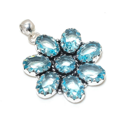 Swiss Blue Topaz Gemstone Pendant