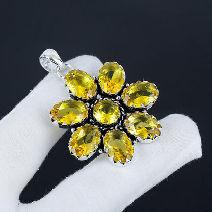 Yellow Citrine Gemstone Pendant