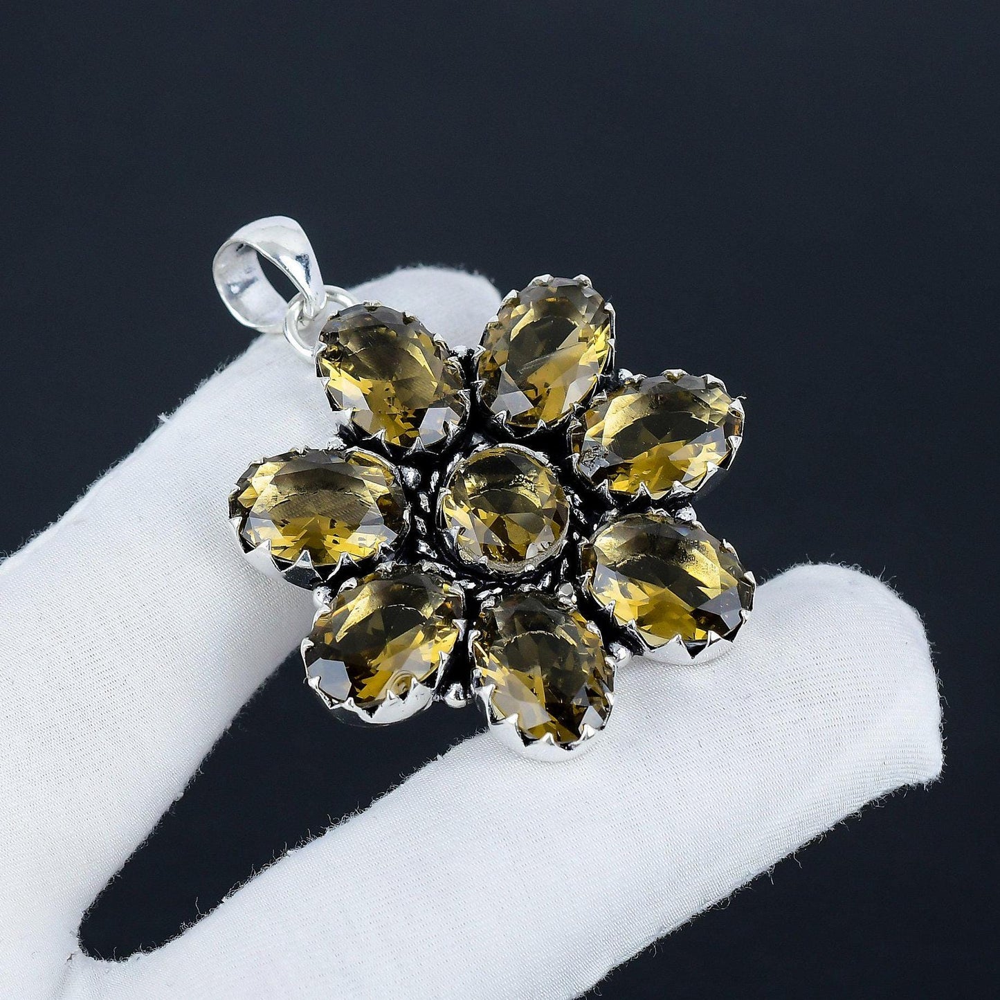 Smoky Brown Topaz Gemstone Pendant