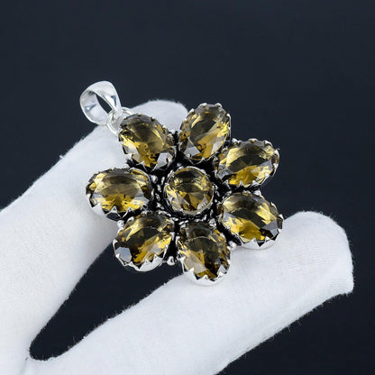Smoky Brown Topaz Gemstone Pendant