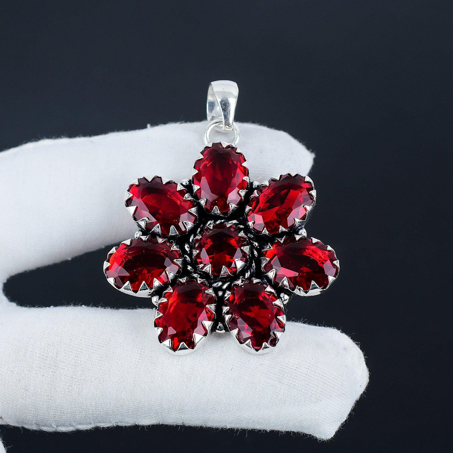 Red Garnet Gemstone Pendant