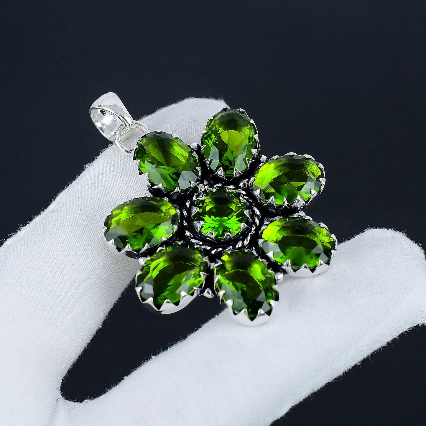 Green Peridot Gemstone Pendant