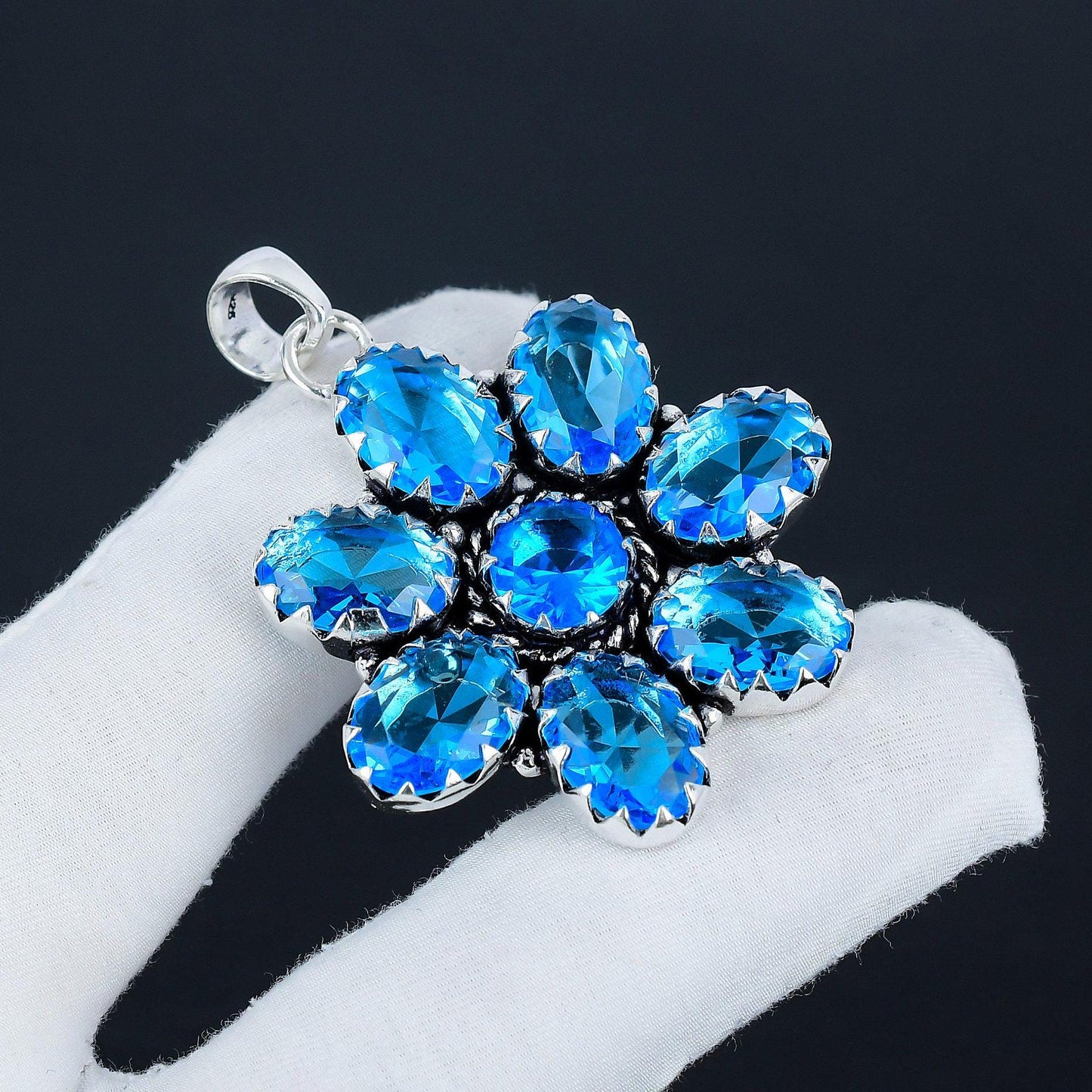 Blue Topaz Gemstone Pendant