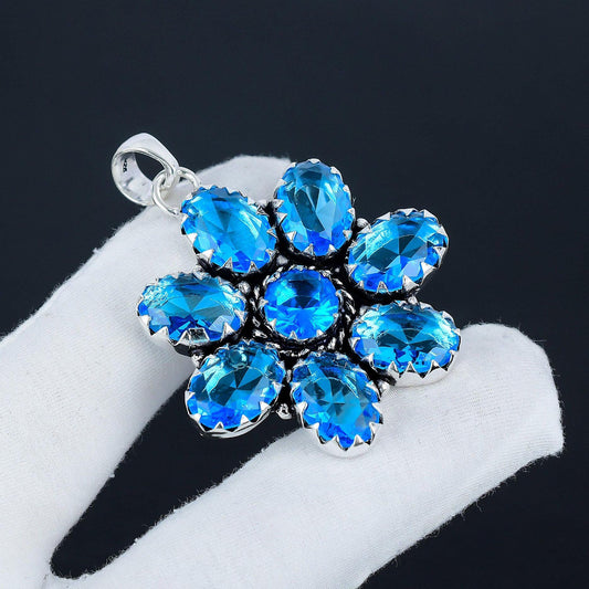 Blue Topaz Gemstone Pendant