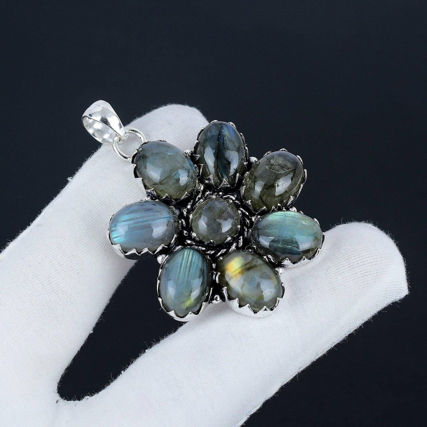 Blue Labradorite Gemstone Pendant