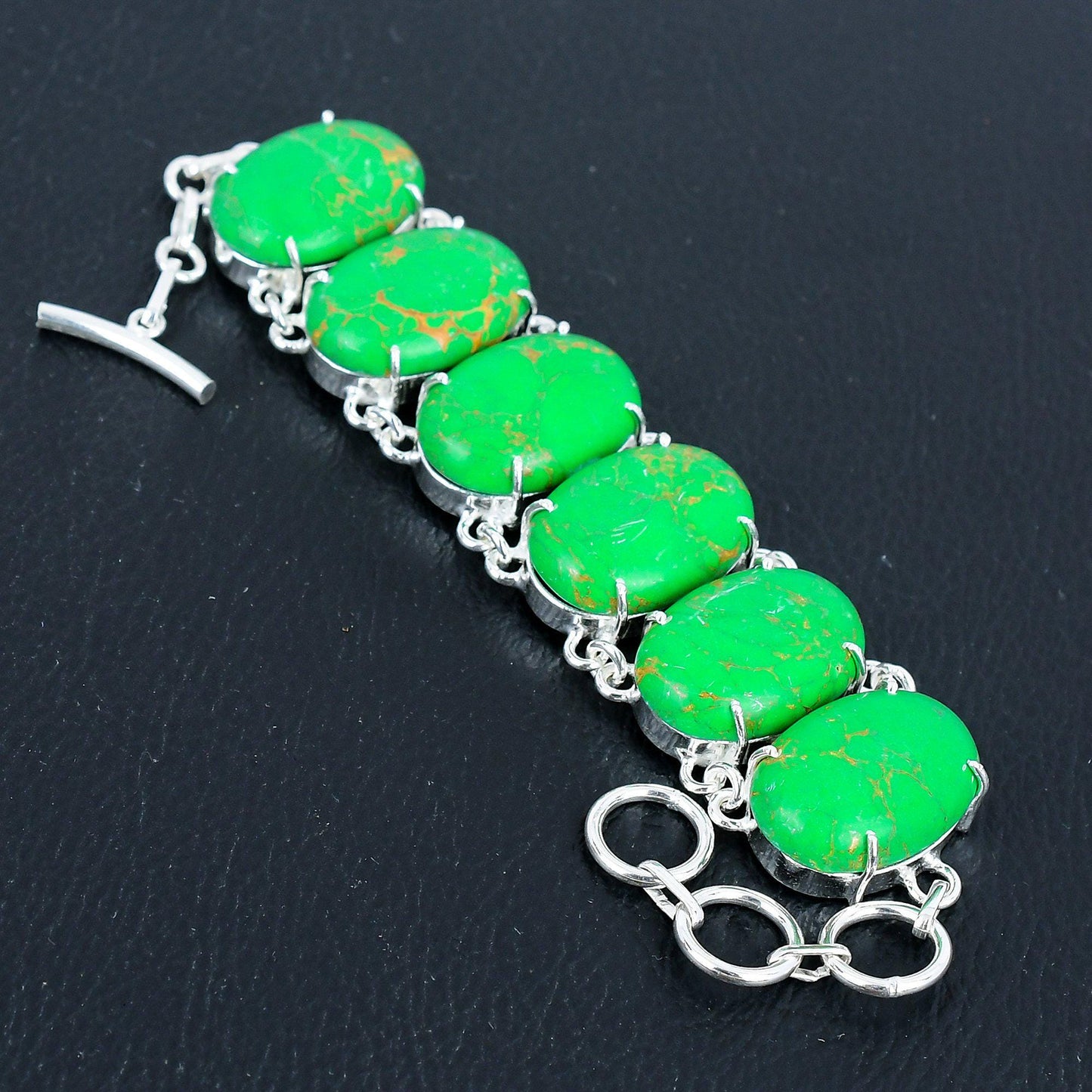 Green Turquoise Gemstone Bracelet