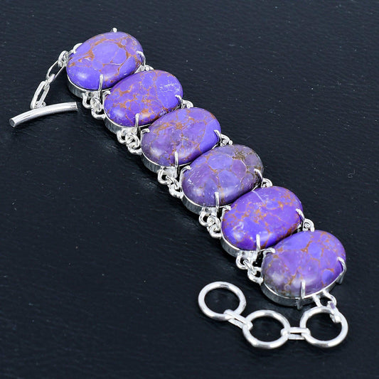 Purple Turquoise Gemstone Bracelet