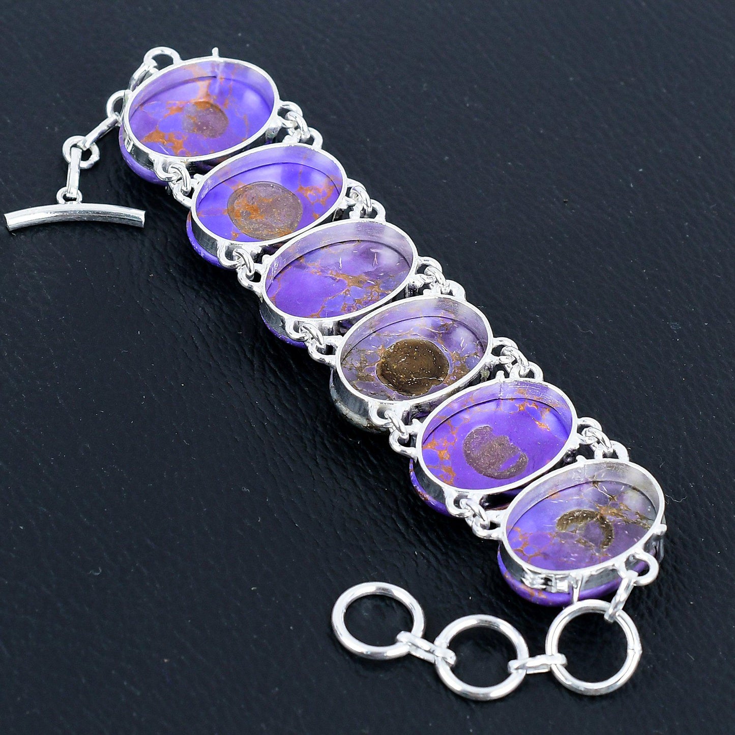 Purple Turquoise Gemstone Bracelet