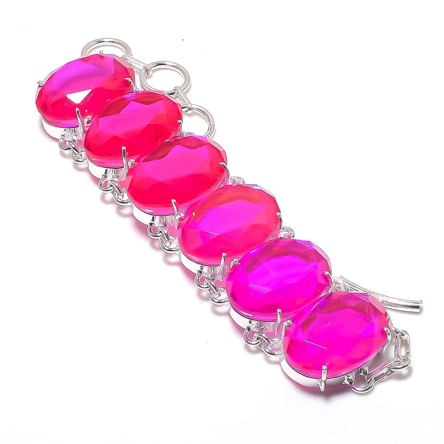 Pink Topaz Gemstone Bracelet