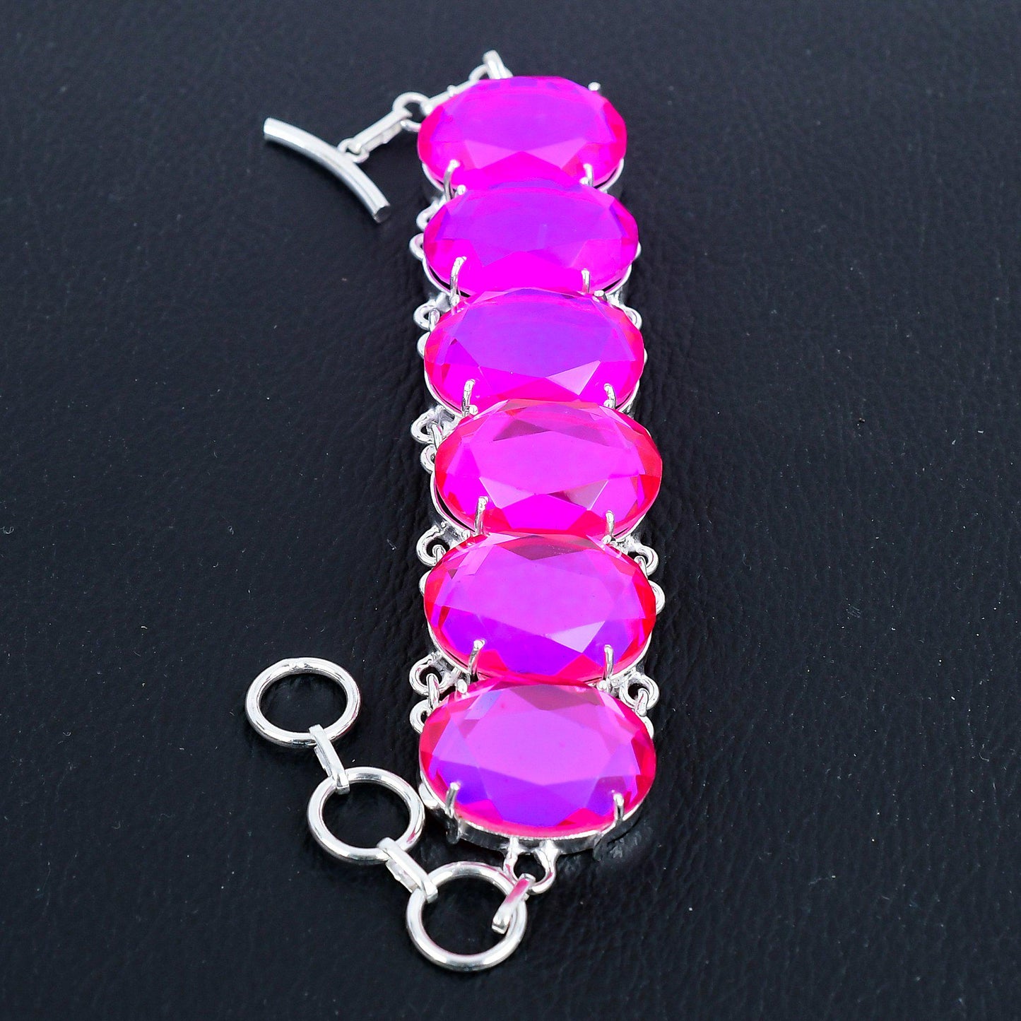 Pink Topaz Gemstone Bracelet