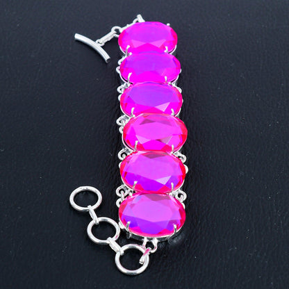Pink Topaz Gemstone Bracelet
