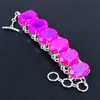 Pink Topaz Gemstone Bracelet