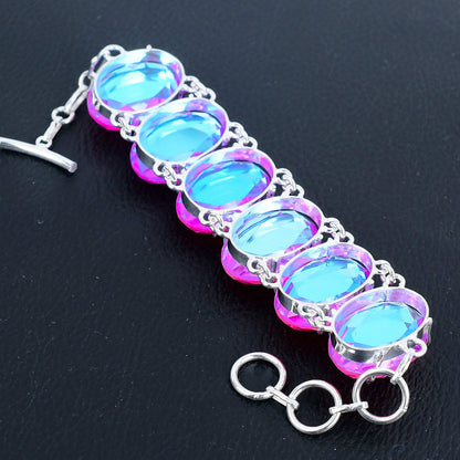 Pink Topaz Gemstone Bracelet