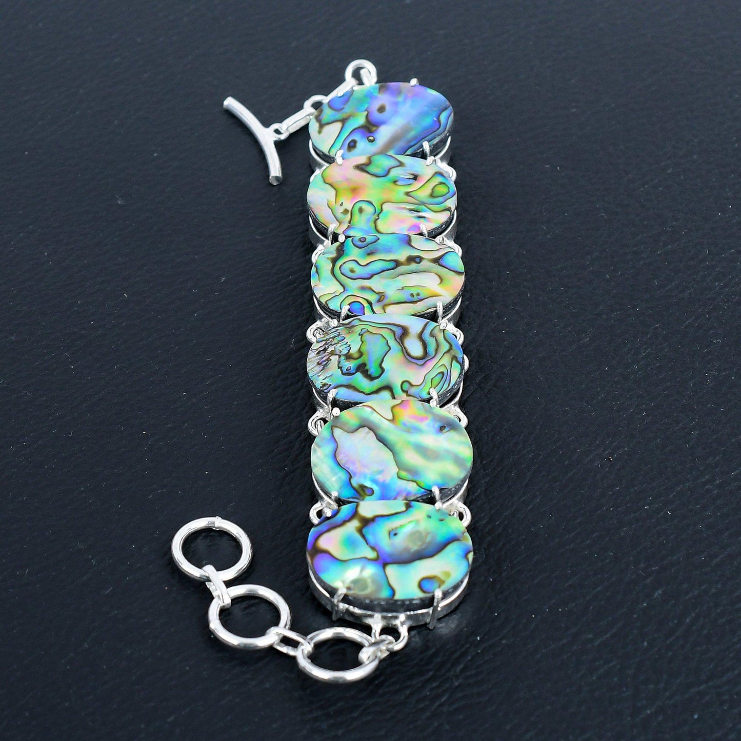 Iridescent Abalone Gemstone Bracelet