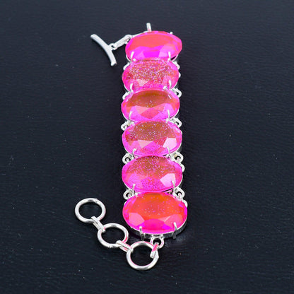 Pink Triplet Opal Gemstone Bracelet