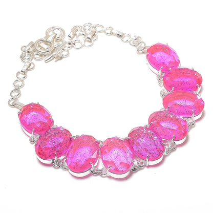 Pink Australian Opal Gemstone Necklace