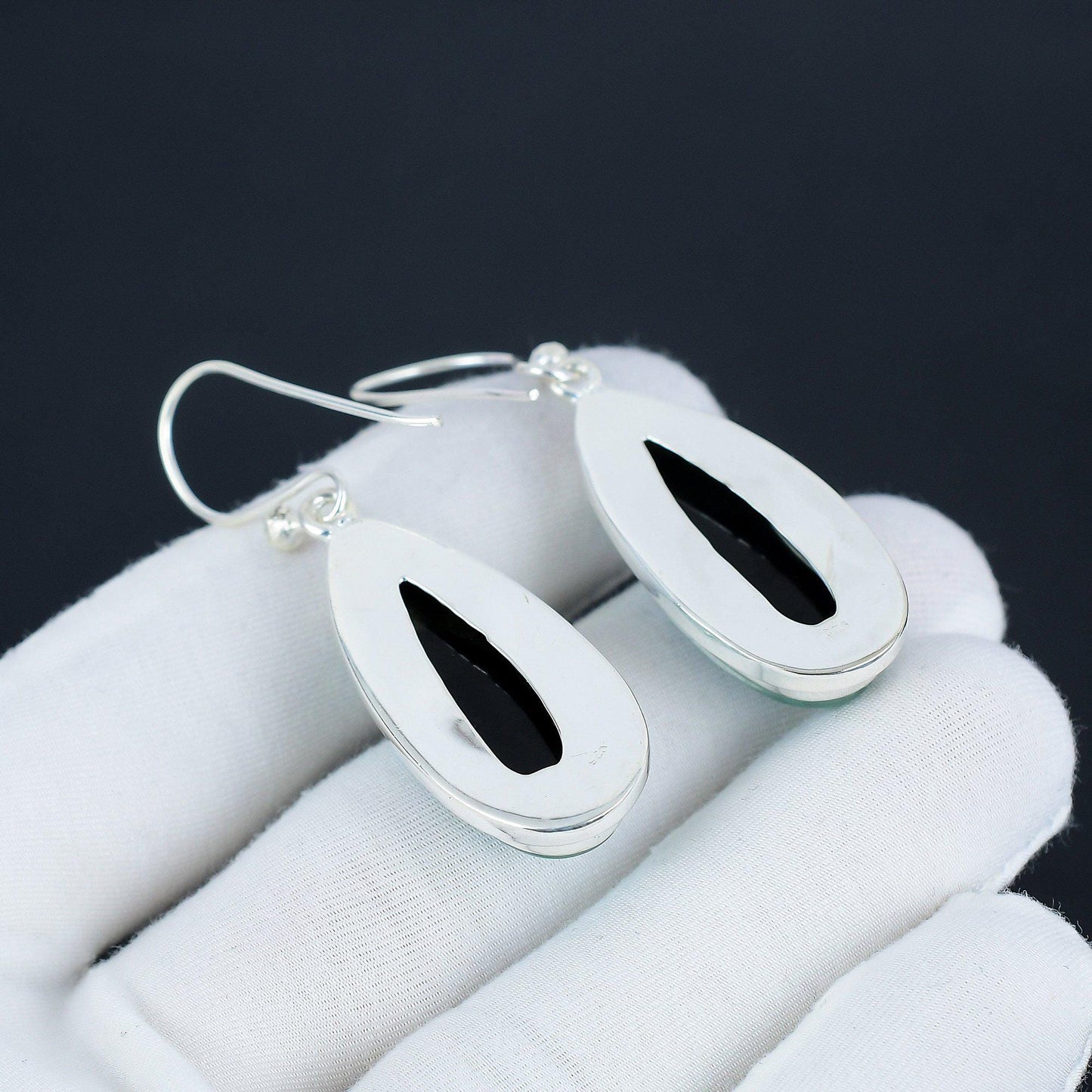 Blue Australian Triplet Opal Gemstone Earrings