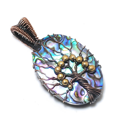 Rainbow Abalone Gemstone Pendant