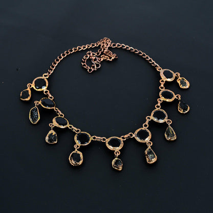 Black Spinel & Black Tourmaline Gemstone Necklace