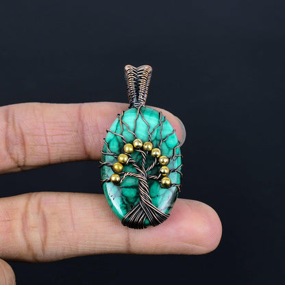Green Malachite Gemstone Pendant