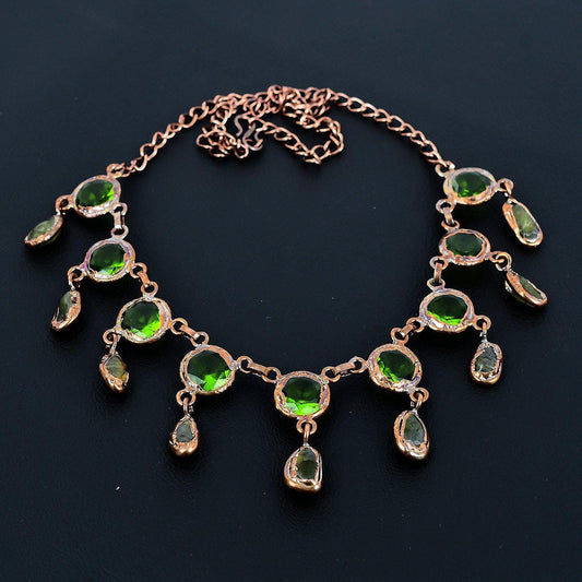 Green Peridot Gemstone Necklace