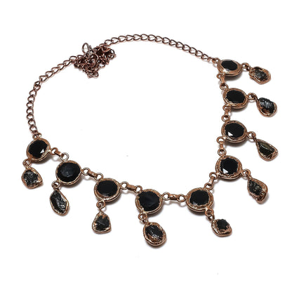 Black Spinel & Black Tourmaline Gemstone Necklace