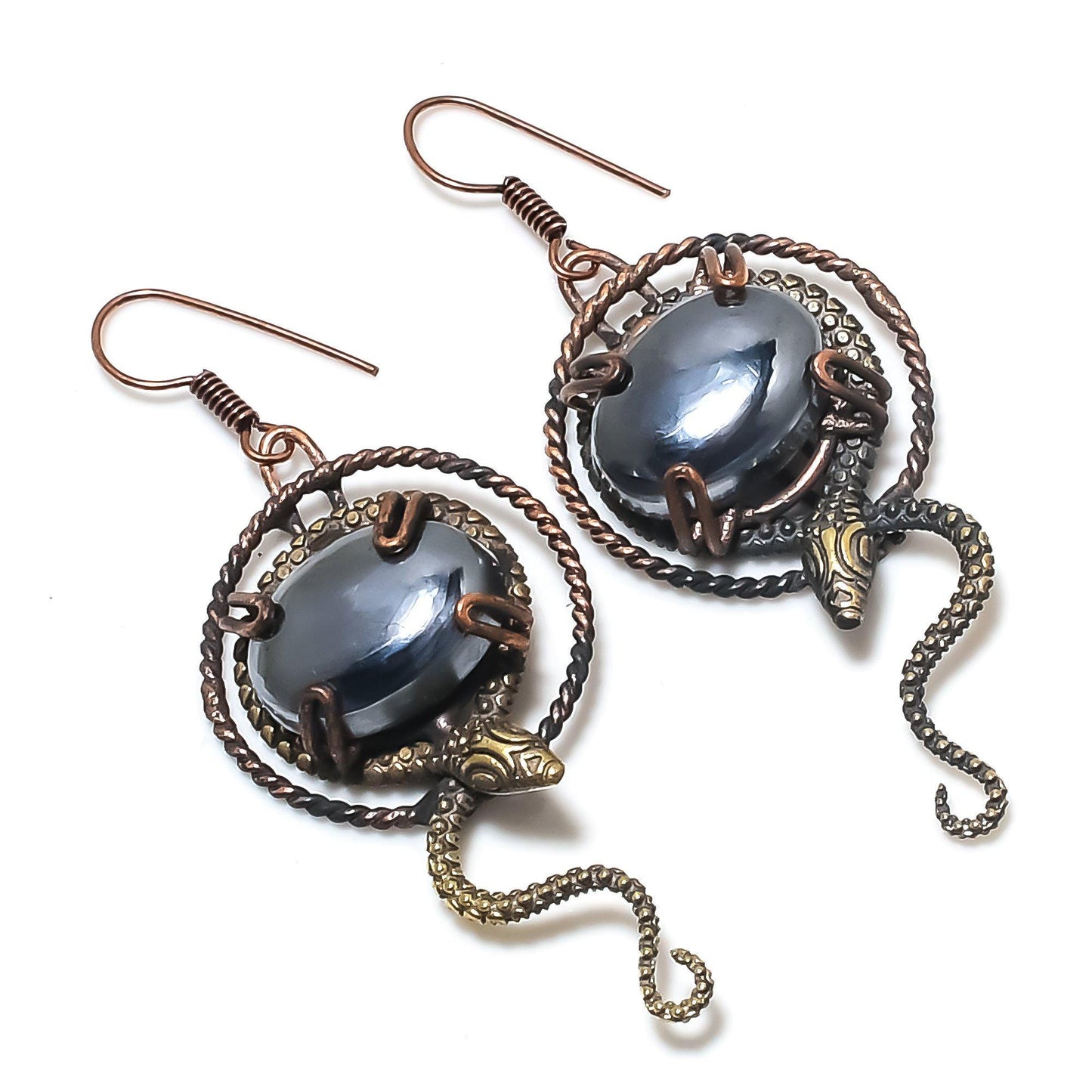 Black Shungite Gemstone Earrings