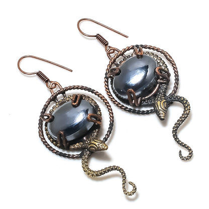 Black Shungite Gemstone Earrings