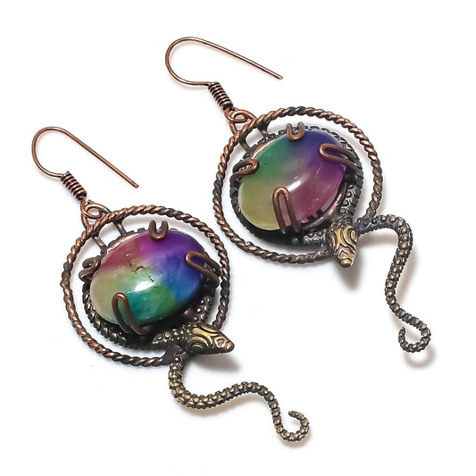 Rainbow Quartz Gemstone Earrings