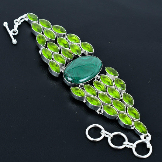 Green Malachite Gemstone Bracelet