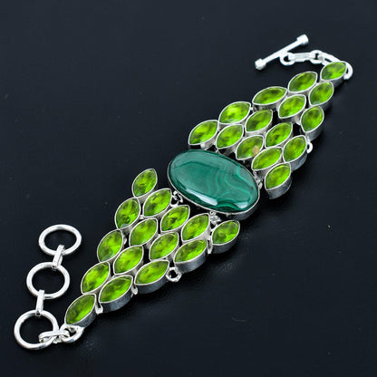 Green Malachite Gemstone Bracelet