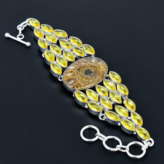 Yellow Citrine Gemstone Bracelet