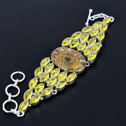 Yellow Citrine Gemstone Bracelet
