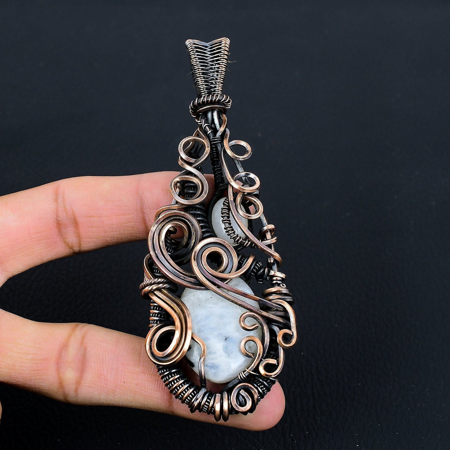 Rainbow Moonstone Gemstone Pendant