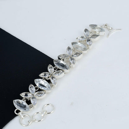 White Topaz Gemstone Bracelet