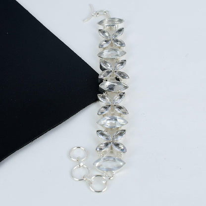 White Topaz Gemstone Bracelet
