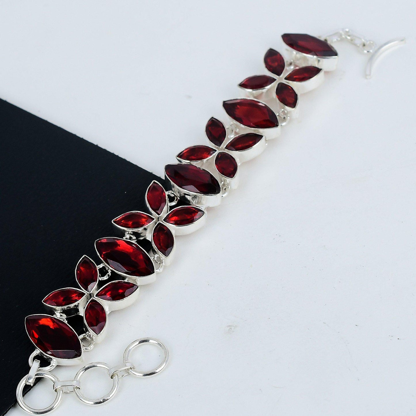Red Garnet Gemstone Bracelet