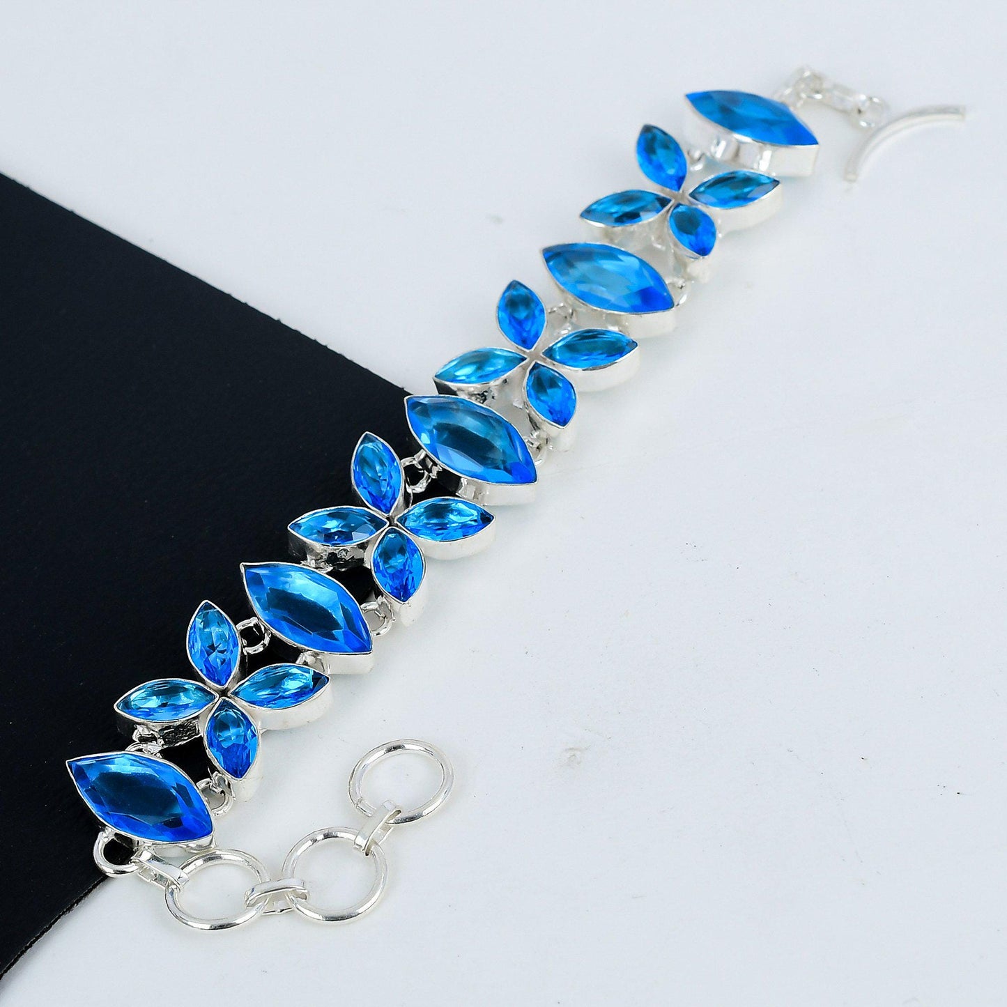 Swiss Blue Topaz Gemstone Bracelet