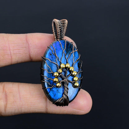 Blue Labradorite Gemstone Pendant