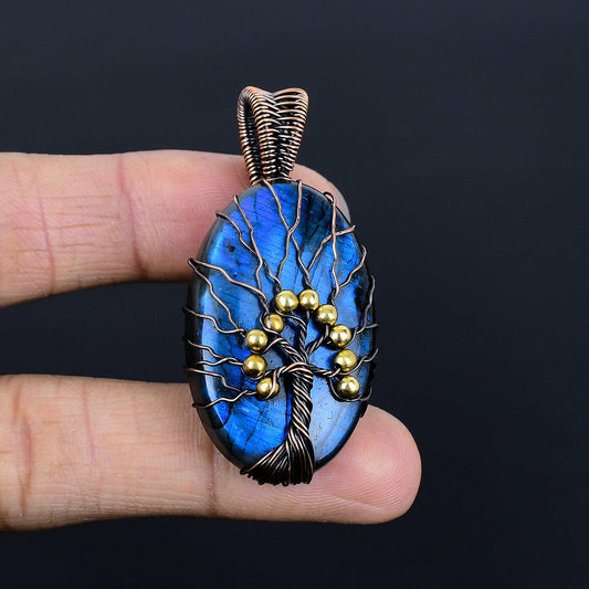 Blue Labradorite Gemstone Pendant