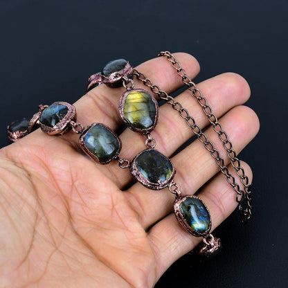 Blue Labradorite Gemstone Necklace