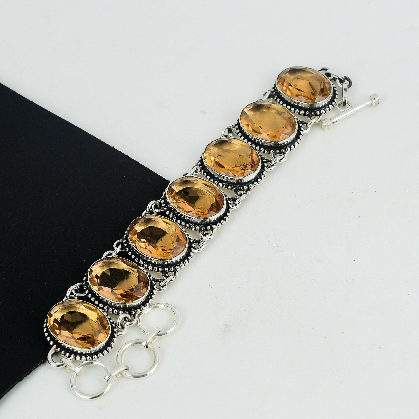 Pink Morganite Sterling Silver Bracelet