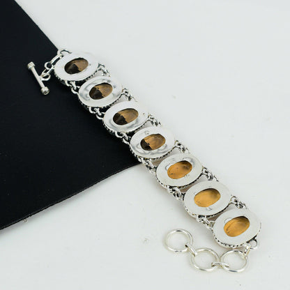 Pink Morganite Sterling Silver Bracelet