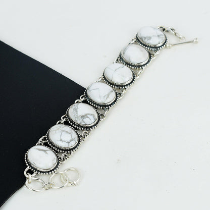 White Howlite Gemstone Bracelet