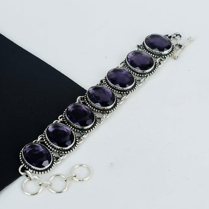 Purple Amethyst Gemstone Bracelet