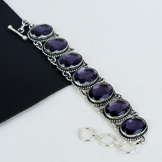 Purple Amethyst Gemstone Bracelet