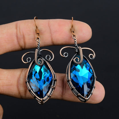 Blue Mystic Topaz Gemstone Earrings