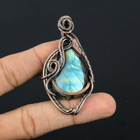 Blue Labradorite Gemstone Pendant