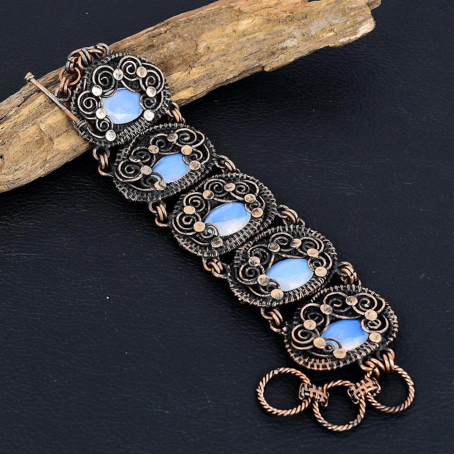 Milky White Opal Gemstone Bracelet